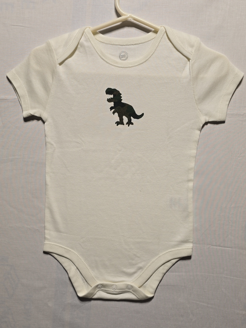 Wonder Nation - Bodysuit, Cream One-Piece, Dark Green Dino